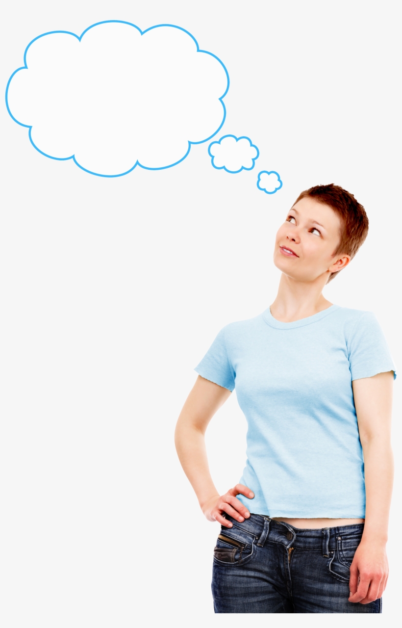Thinking Woman Png Transparent Picture - They're Off To School, Now, transparent png download