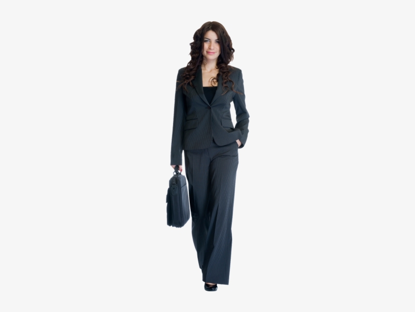 25 Business Businesswoman Briefcase Width266 - Raincoat, transparent png download
