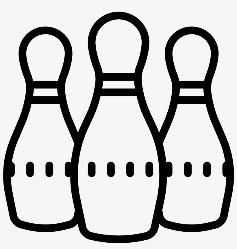 Bowling Pins Icon - Bowling, transparent png download