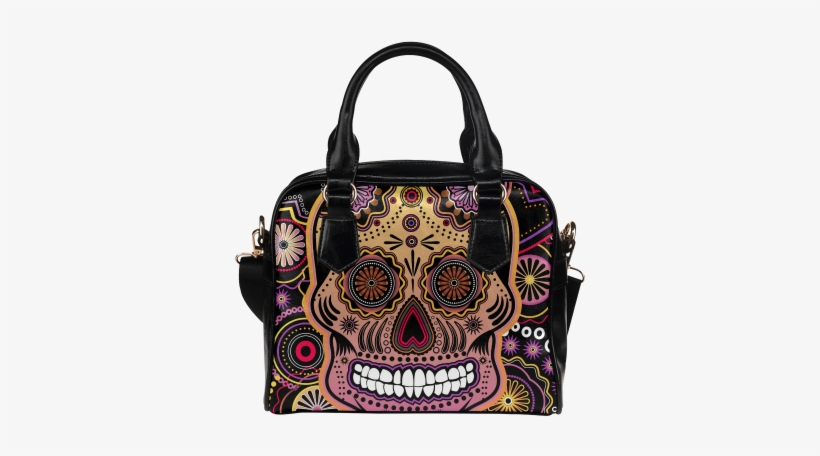 Candy Sugar Skull Shoulder Handbag - Custom Handbags, transparent png download