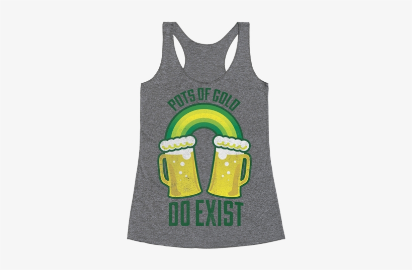 Pots Of Gold Racerback Tank Top - I D Rather Be Sleeping Shirt, transparent png download