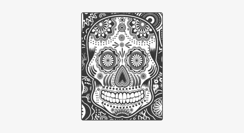 Sugar Skull Blanket 50"x60" - Coque Pour Sony Xperia Z3 - Sugar Skull, Black And, transparent png download
