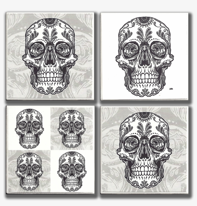 Sugar Skull Coasters, transparent png download