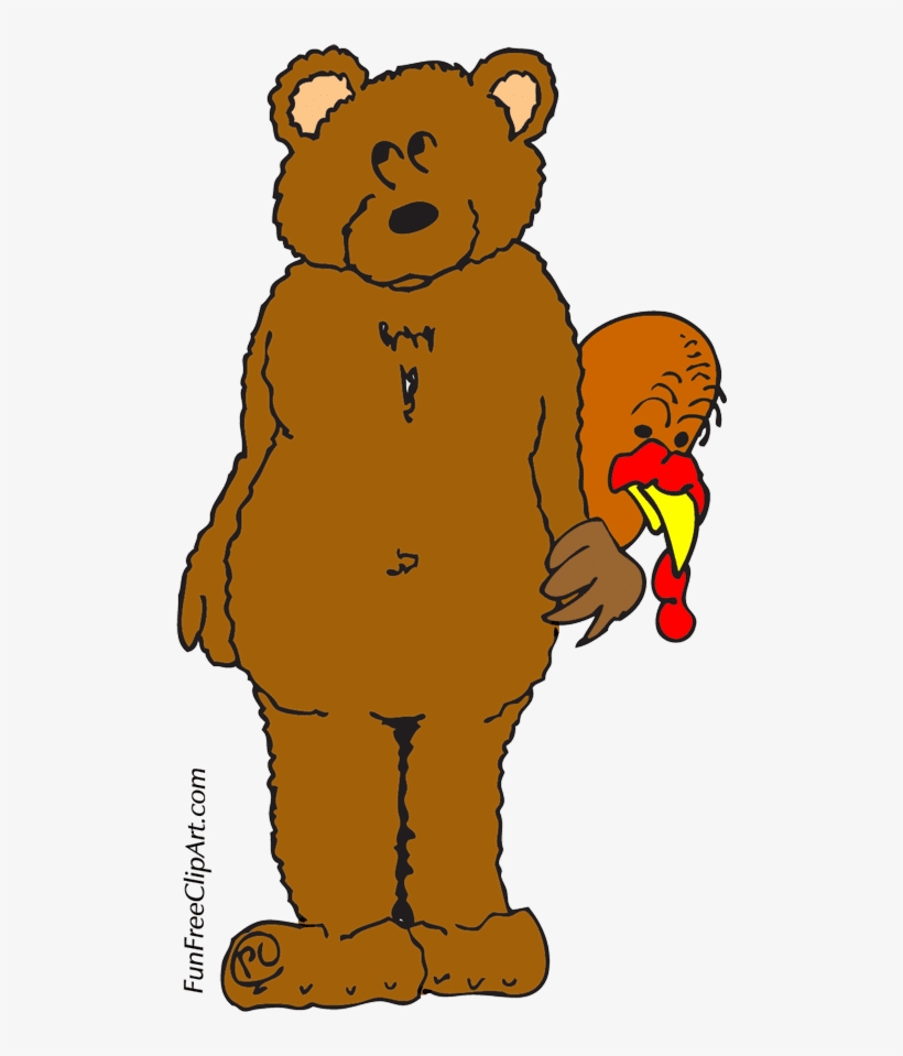 Scared Turkey Clip Art- Happy Thanksgiving - Truthahn Des Erntedanks S12, Der Hinter Bären Sich, transparent png download