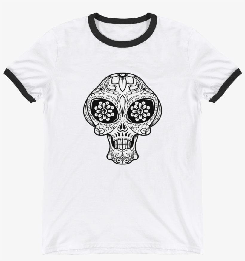 Alien Sugar Skull Ringer Tee - Vote For Beto Shirt, transparent png download