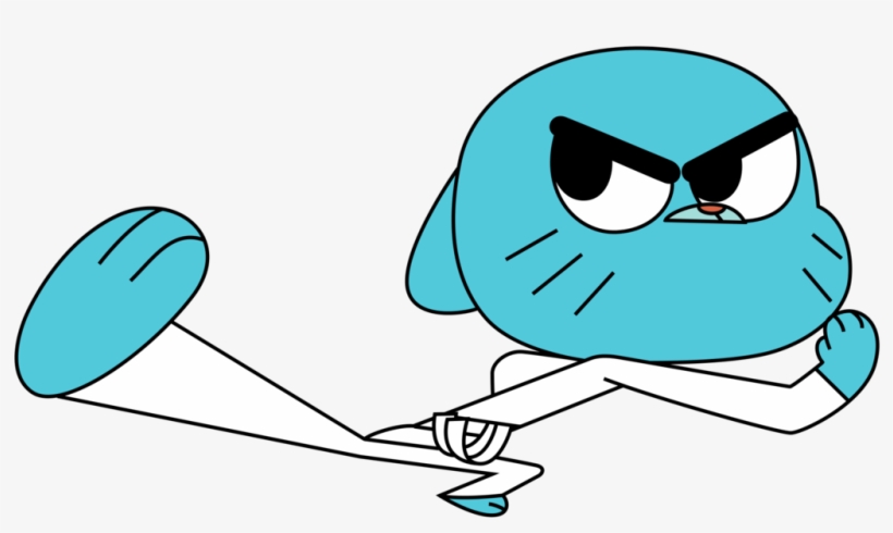Gumball Karate Kick By Bornreprehensible On Clipart - Gumball Karate, transparent png download