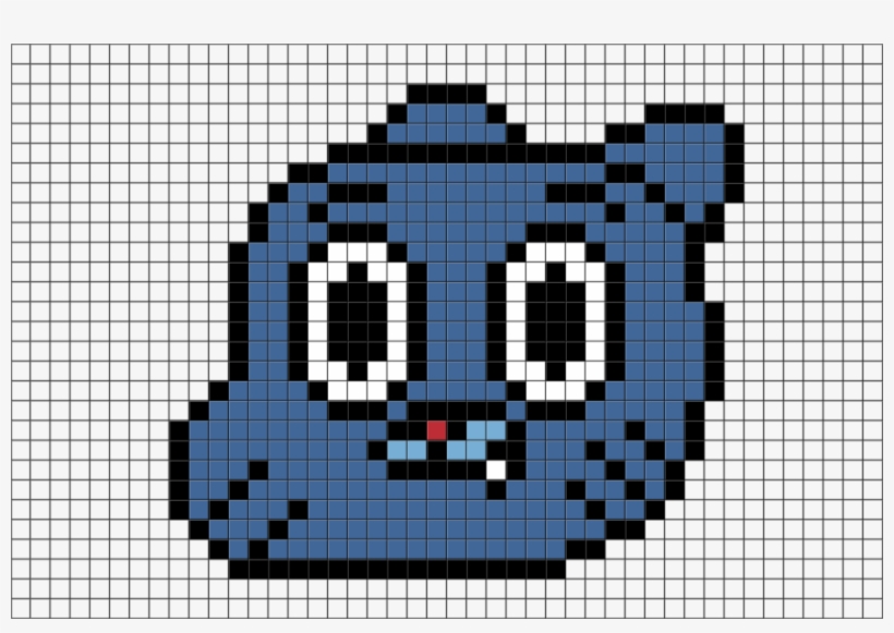 Amazing World Of Gumball Pixel Art, transparent png download