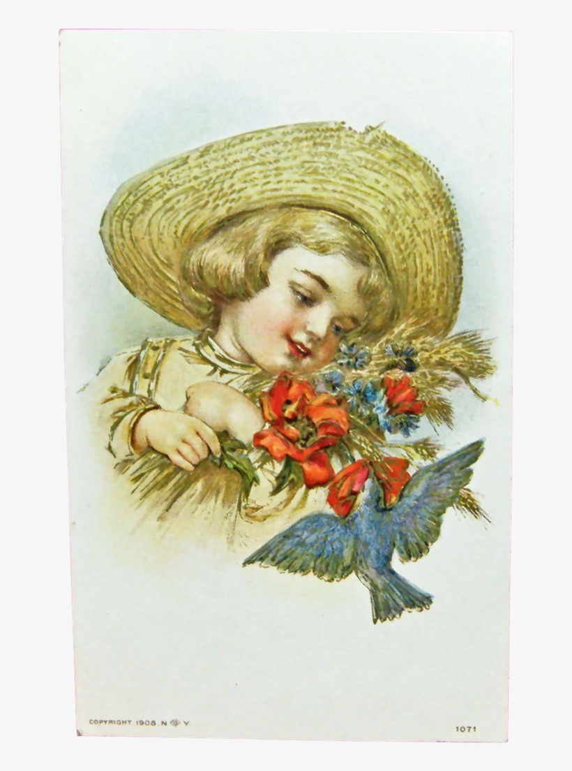 Straw Hats - Floral Design, transparent png download