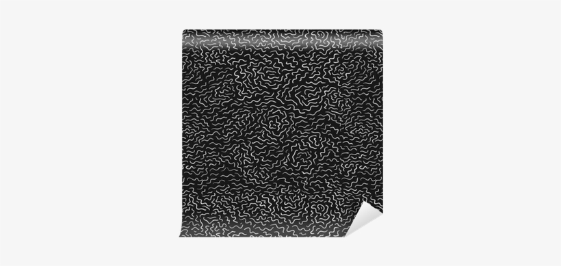 Seamless Abstract Vector Pattern With Hand Drawn White - Monochrome, transparent png download