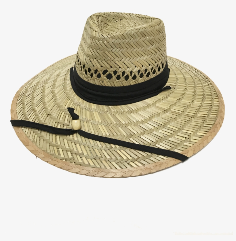Natural And Neutral Hats Men's Rush Straw Beach Hat - Straw Hat With Chin Strap, transparent png download