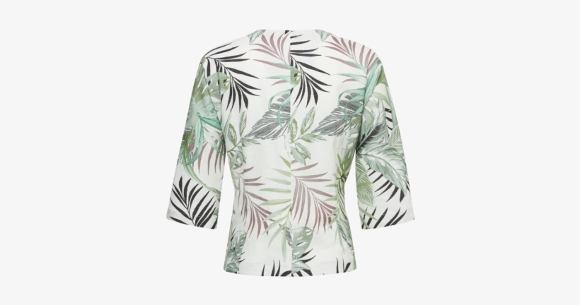 Tropical Leaf Print Top - Blouse, transparent png download