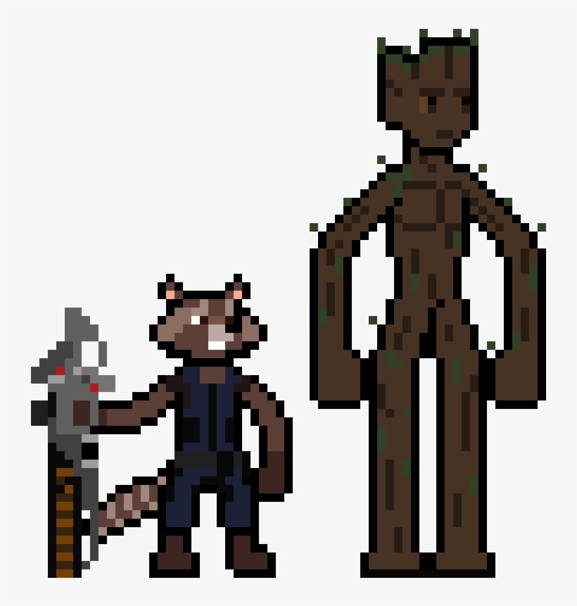 Rocket Raccoon And Teenage Groot - Rocket Raccoon, transparent png download