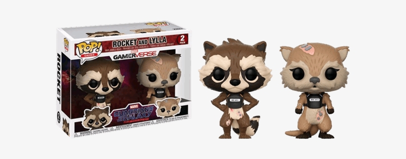 Rocket And Lyla Pop Vinyl Figure 2 Pack - Guardians Of The Galaxy Telltale Funko Pop, transparent png download
