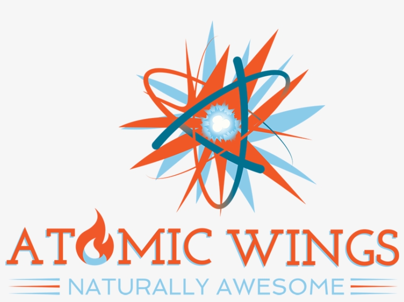 Atomic Wings, Naturally Awesome Logo - Atomic Wings Brooklyn - Voted Best Buffalo Chicken, transparent png download
