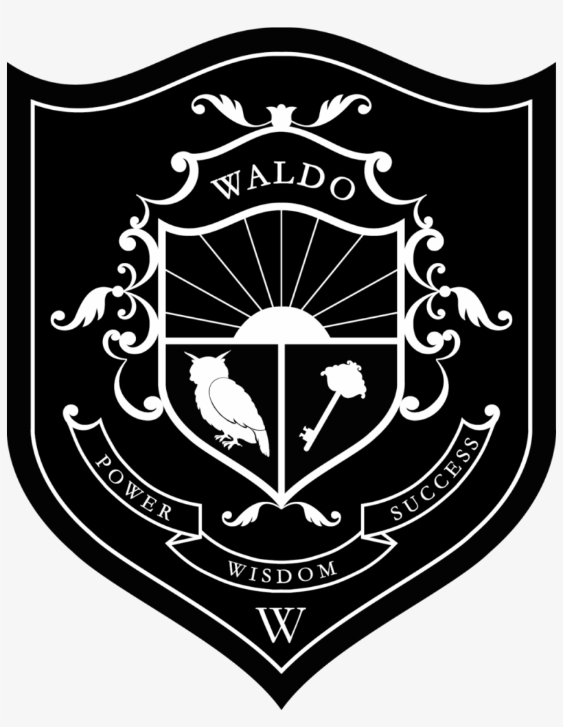 Waldo Crest Black And White B, transparent png download