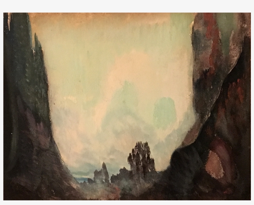 American School Mixed Media "through The Ravine\ - Modern Art, transparent png download