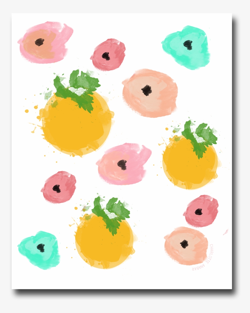 Garden Citrus Blue Citrus Yellow Flamingos Citrus Orange - Oriental Poppy, transparent png download