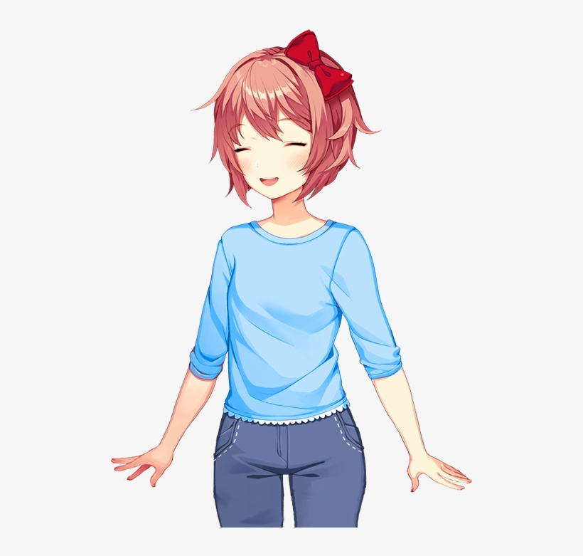 Link - - Happy Sayori, transparent png download