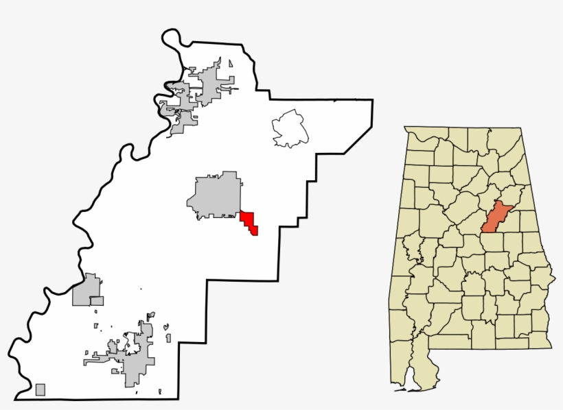 Alabama State Map Image Talladega County, transparent png download