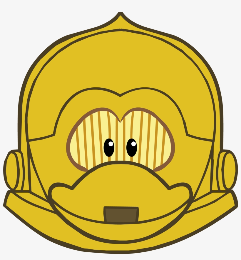 C-3po Mask Icon - Club Penguin C3po, transparent png download