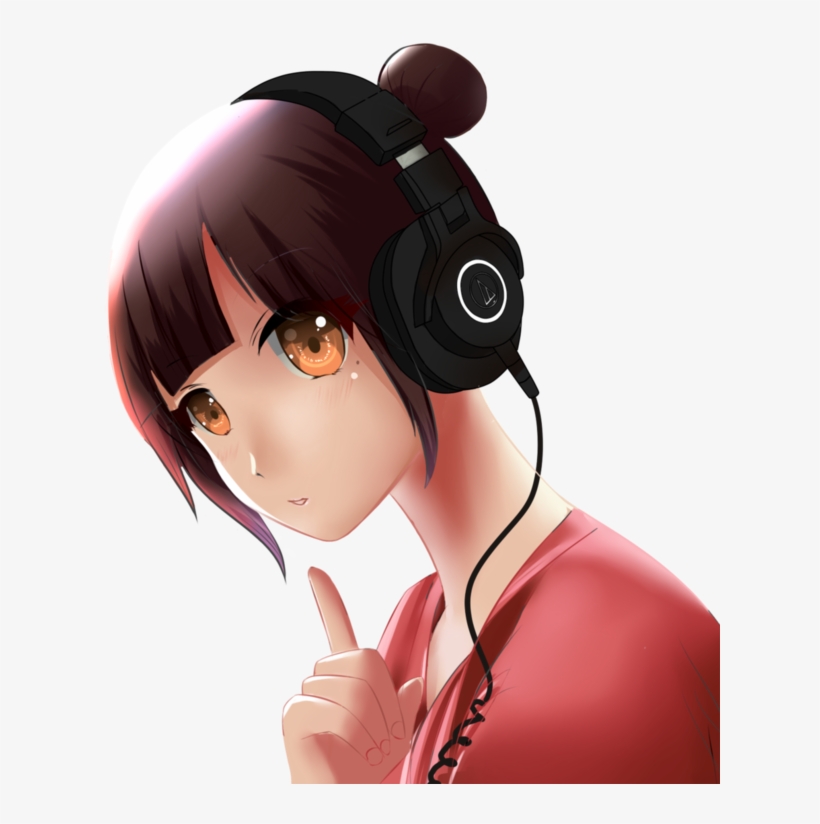 Cute Girl Wearing Ath M - Audio-technica Ath-m40x, transparent png download