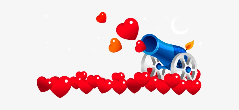 Valentines Heart Cannon Png Clipart Picture, transparent png download