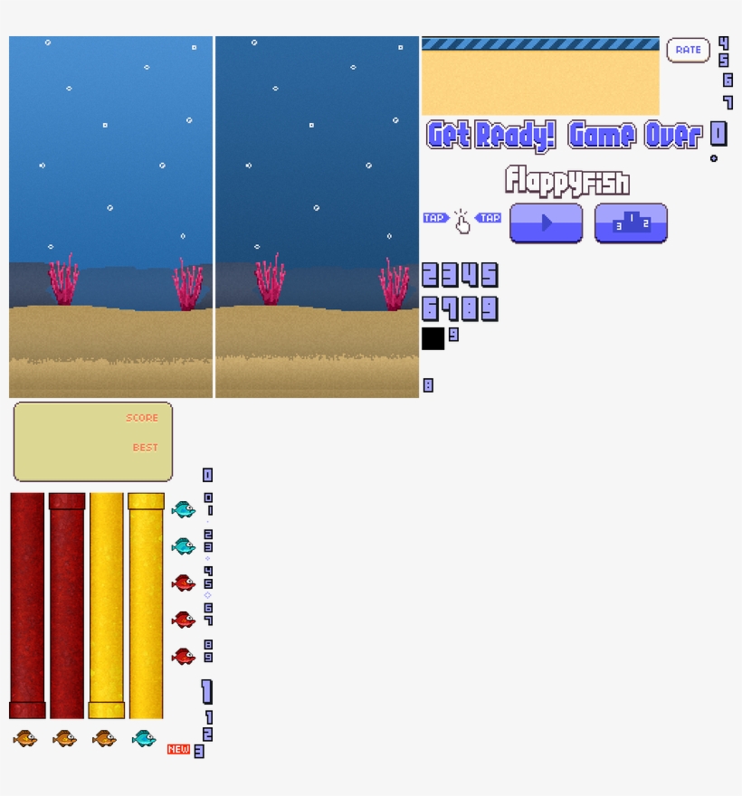 I Create 70% From All The Mods - Flappy Fish Atlas Png, transparent png download