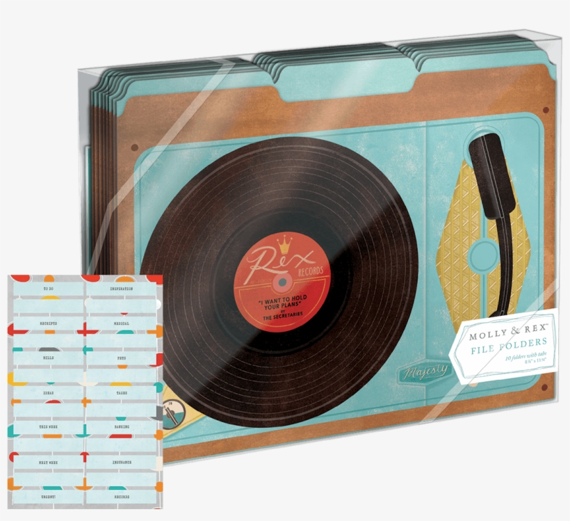 Record Player File Folders - 34219, transparent png download