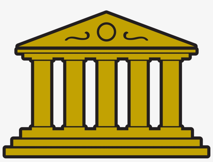 Black And White Library Collection Of Free Contracting - Rome Pillar Clip Art, transparent png download