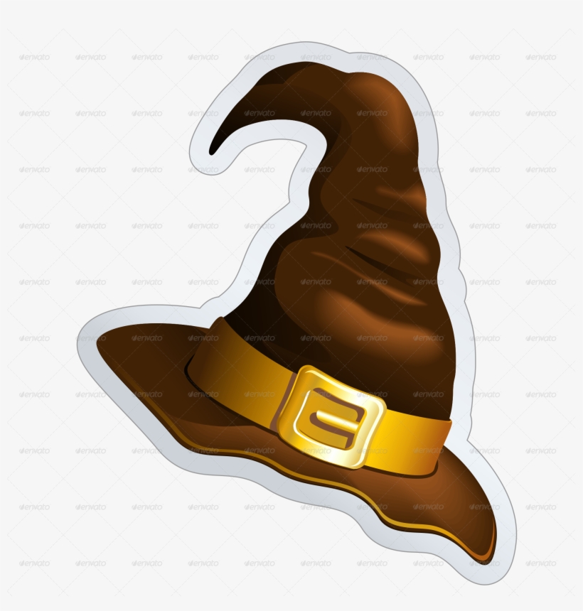 Witch Hat Sticker - Witch Hat Brown Png, transparent png download