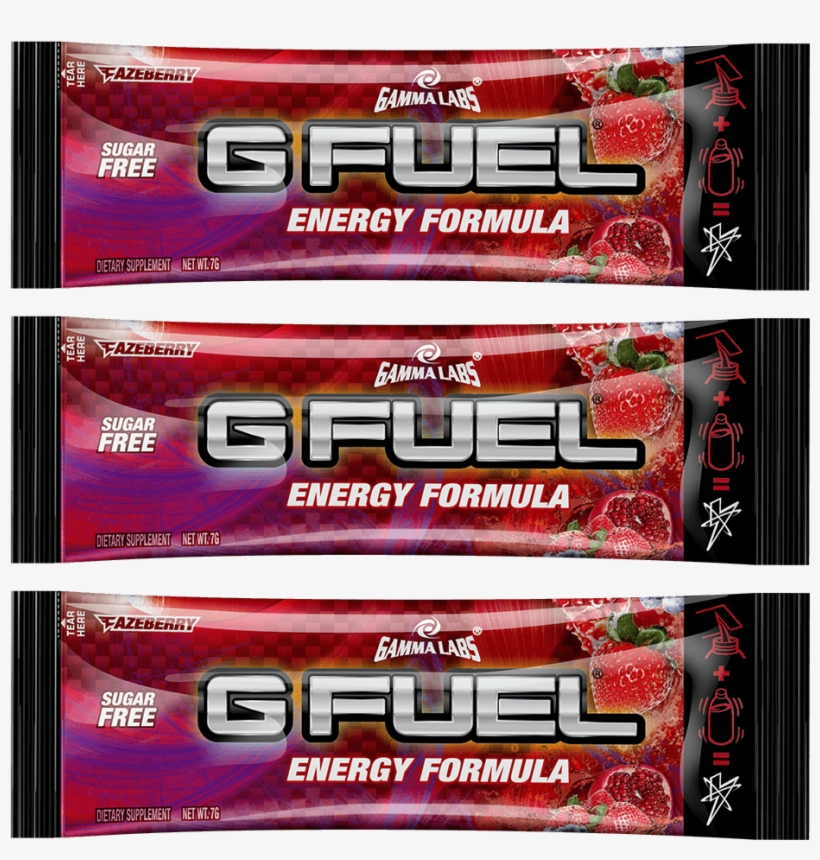 Fazeberry 3 Pack - Gamma Labs G Fuel Blue Ice Powder - 9.87 Oz Tub, transparent png download