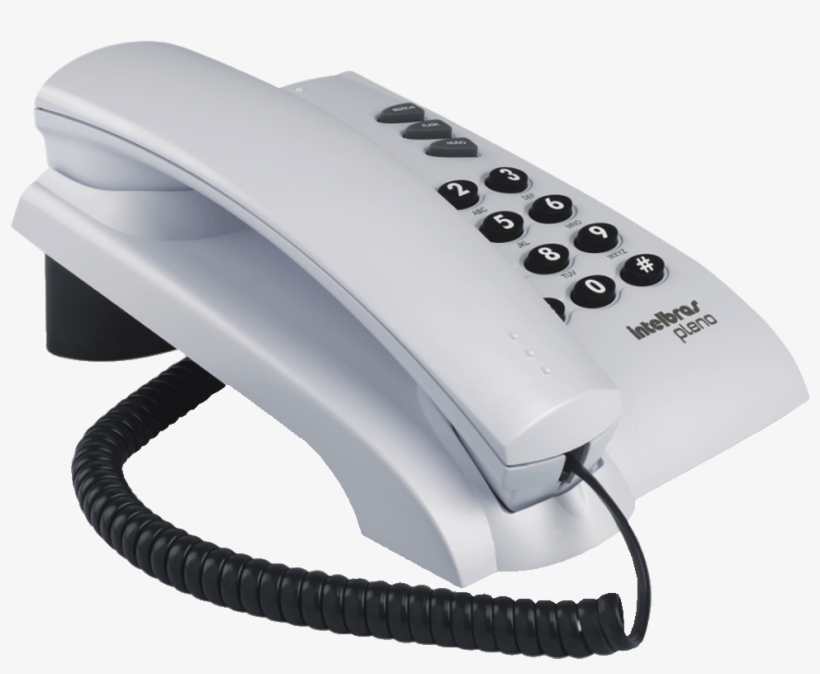 Telefone Intelbras Pleno Mesa Ou Parede Cinza Artico - Telefone Com Fio Pleno Cinza Ártico, transparent png download