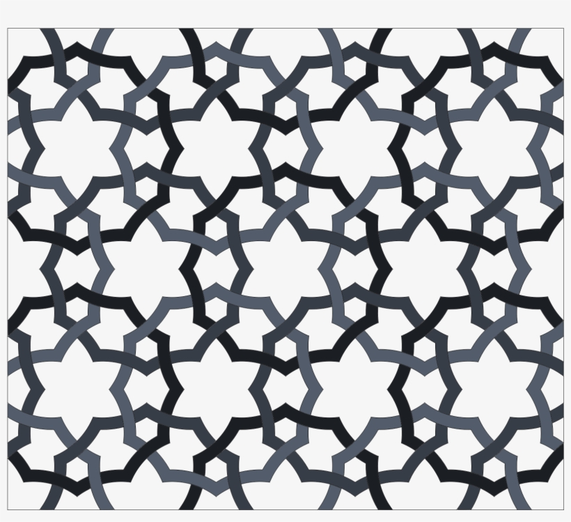 Interlaced Oriental Repeating Pattern Banner Black - Oriental Pattern Png, transparent png download