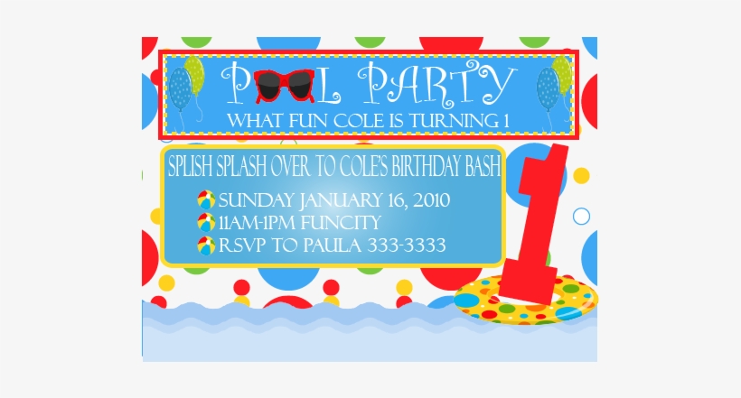 Pool Party - Greeting Card, transparent png download