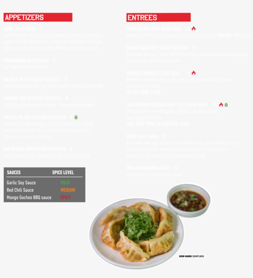 Dae17 Website Menu New Apps Entrees - Menu, transparent png download