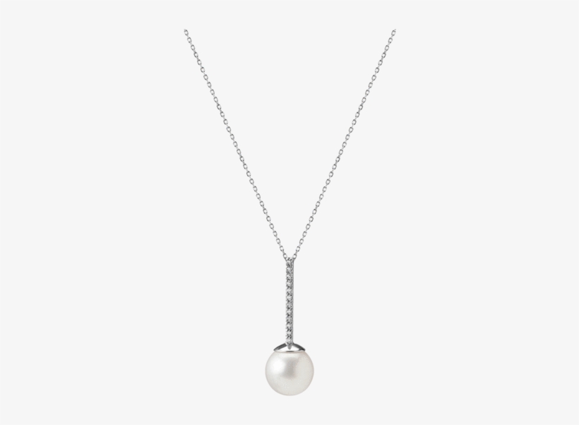 Proud Pearl Pendant With Diamonds White Gold Vermeil - Colored Gold, transparent png download