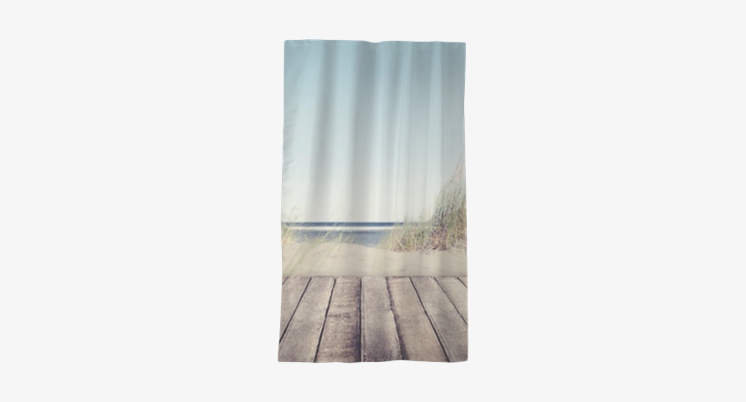 Beach And Wooden Plank Sheer Window Curtain • Pixers® - Oasis Journal 2017 [book], transparent png download
