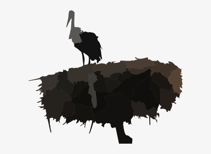 Stork Clip Art - Stork Nest Png, transparent png download