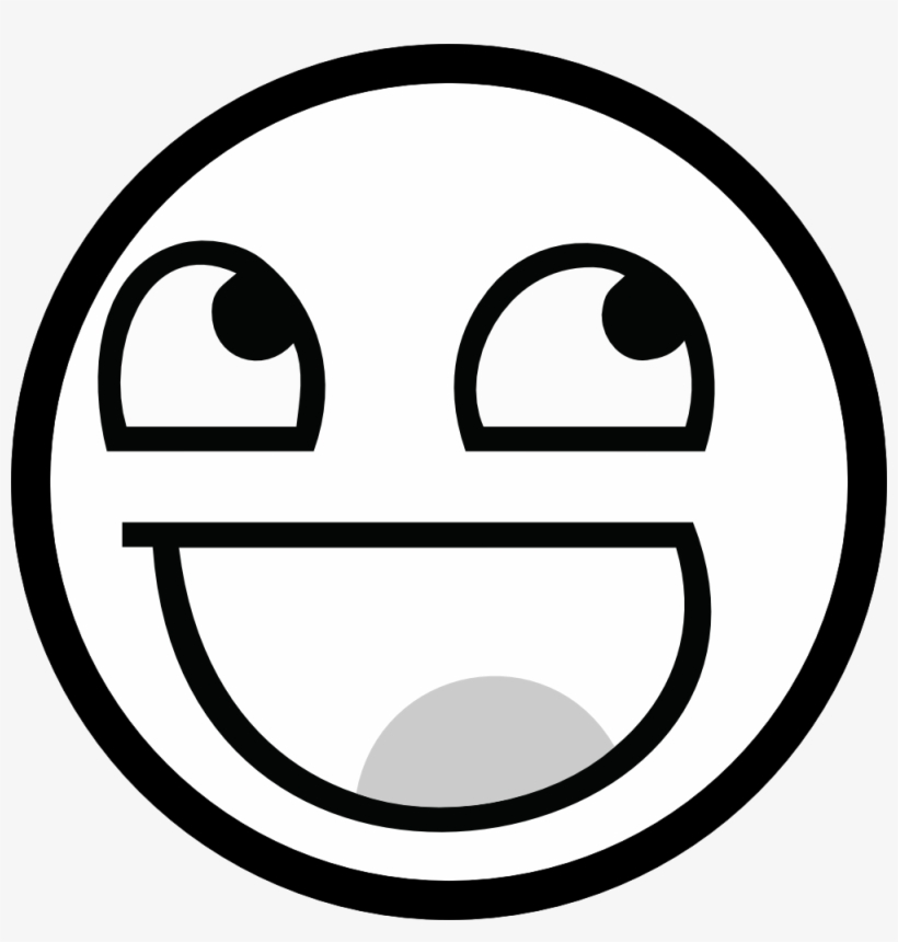 Awesome Awesomesmile Black White Line Art 999px 78 - Awesome Black And White, transparent png download