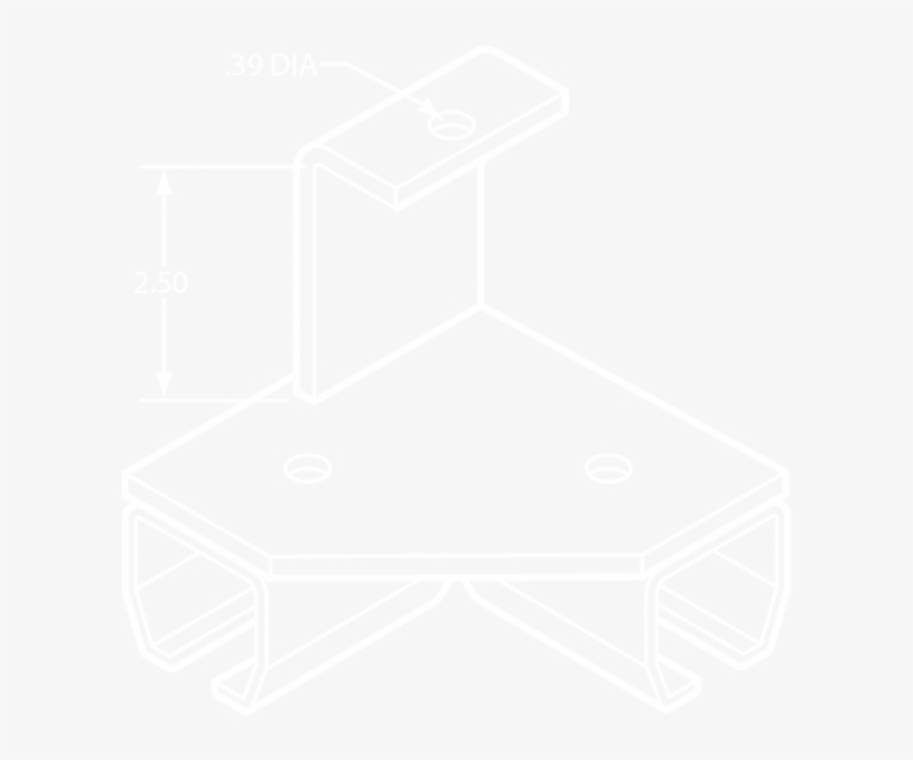 Industrial Track Bracket - Johns Hopkins Logo White, transparent png download