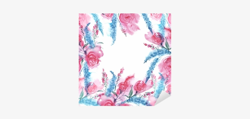 Watercolor Greeting Card With Flowers - Watercolor Painting, transparent png download