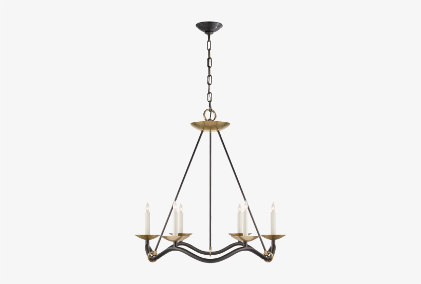 Choros Chandelier In Aged Iron With Hand-rubbed Antique - Visual Comfort Choros Chandelier, transparent png download