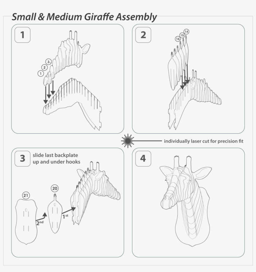 Juliette The Bamboo Giraffe Head - Giraffe, transparent png download