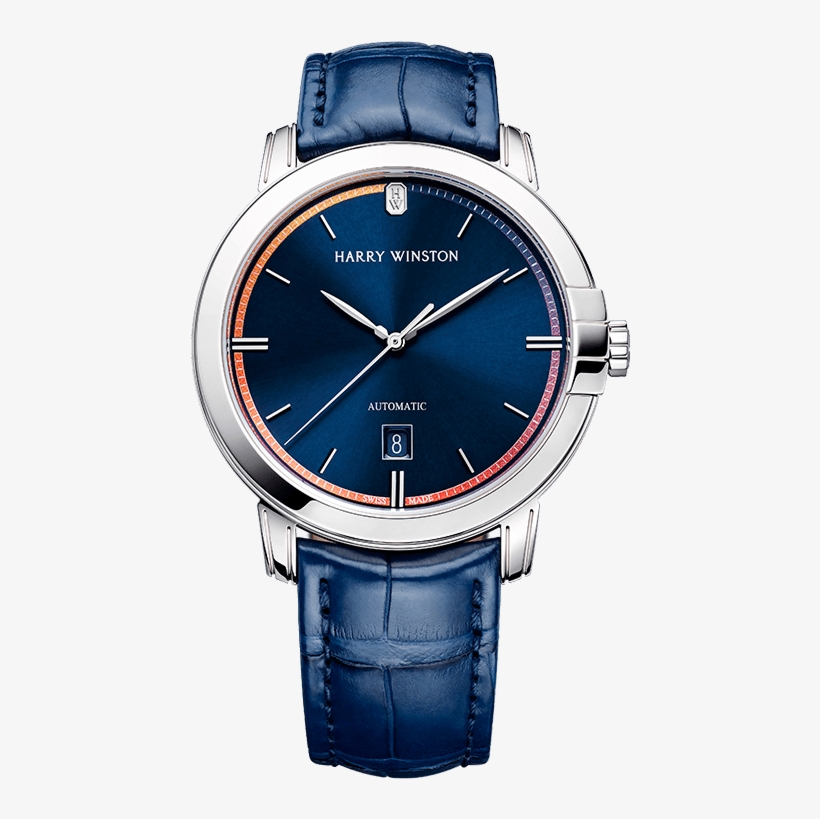 Countdown To A Cure Midnight Amfar 42mm - Harry Winston Watch Blue, transparent png download