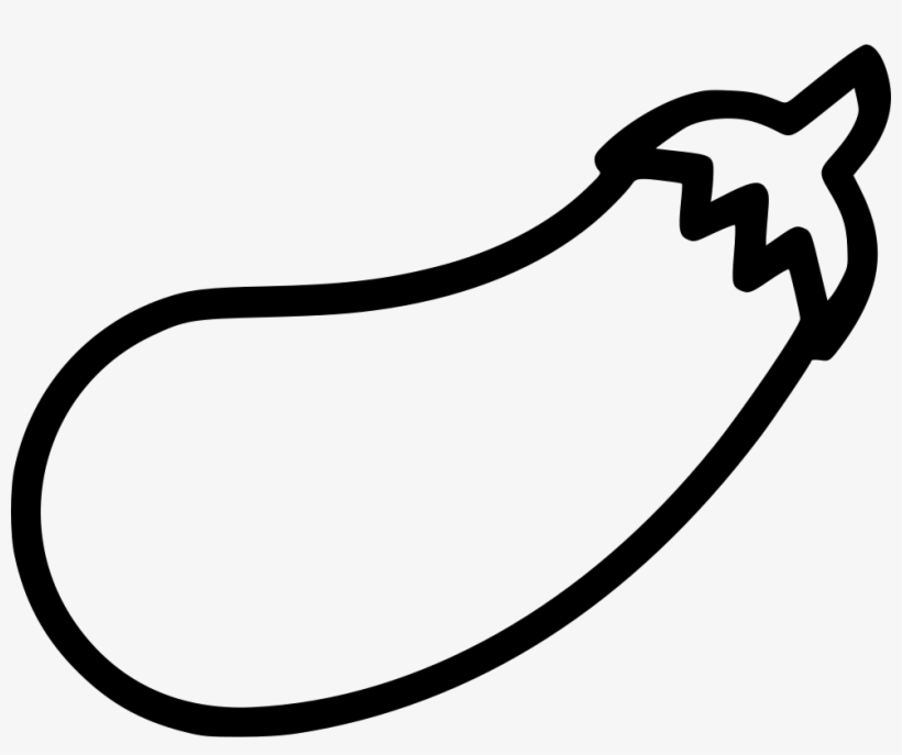Png File - Eggplant Black And White, transparent png download