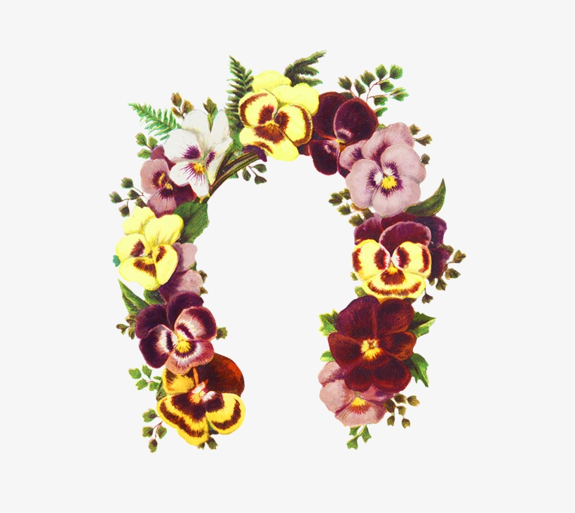 Flowers Shaped As A Horse Shoe - Horse, transparent png download