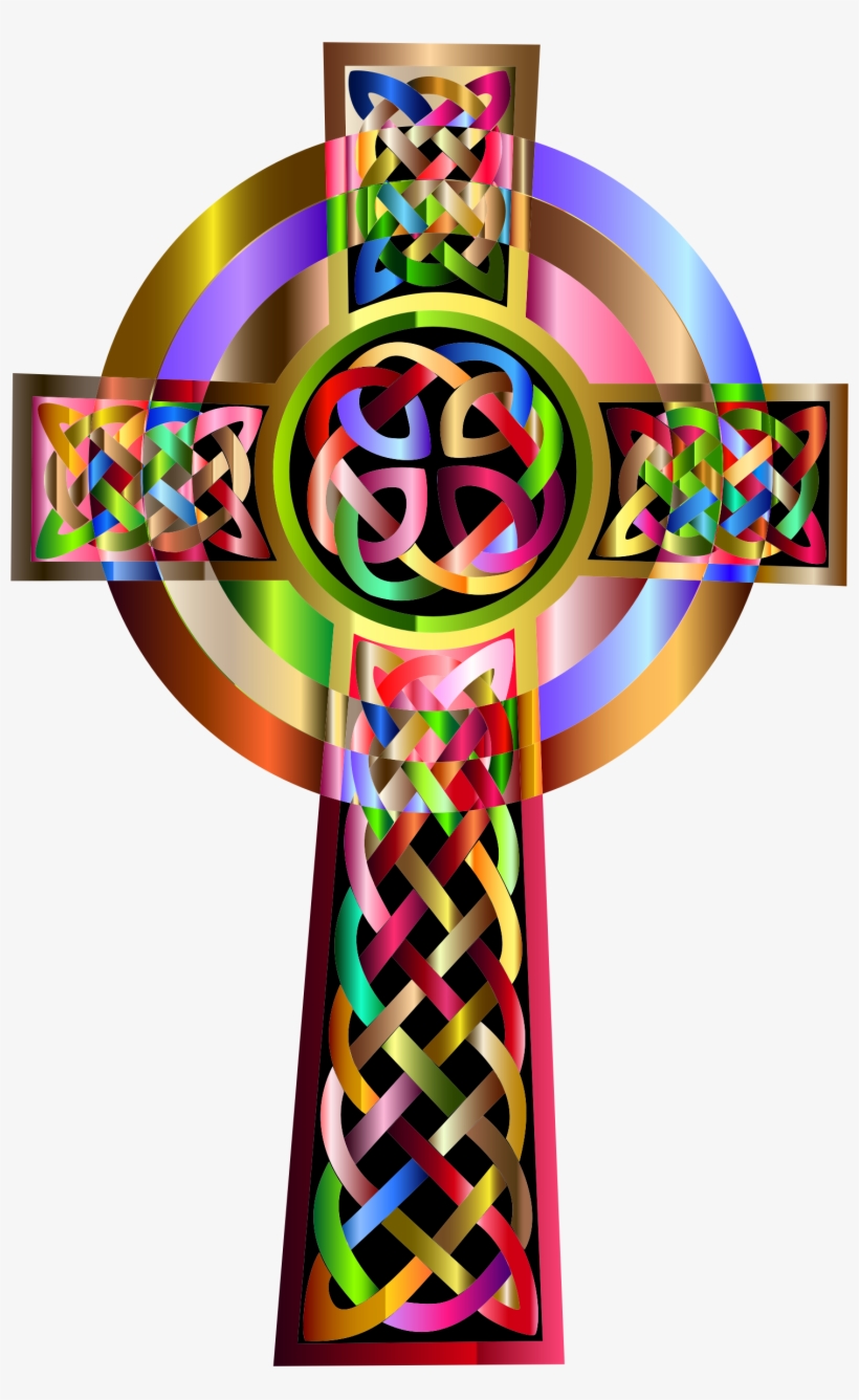 Vibrant Celtic Cross Icons Png - Celtic Cross Colorful, transparent png download