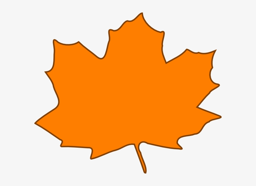 Orange Leaf, Brown Border Svg Clip Arts 600 X 517 Px, transparent png download