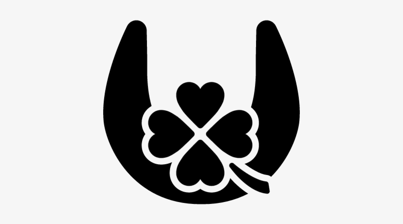 Four Leaf Clover And Horseshoe Vector - Herradura Y Trebol De Cuatro Hojas, transparent png download