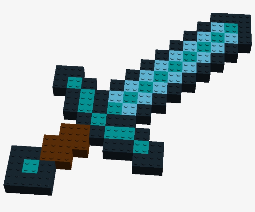 Minecraft Transparent Diamond Sword - Diamond Sword, transparent png download